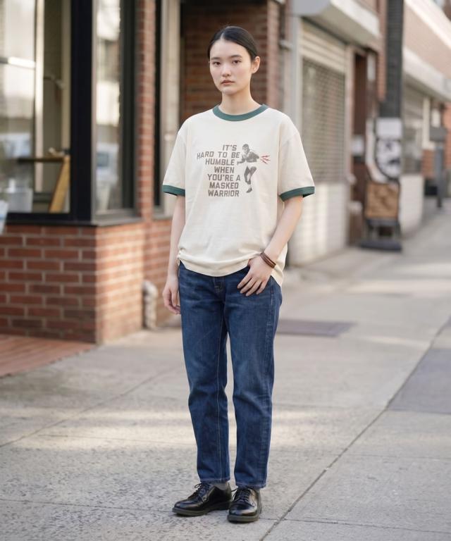 BIG JOHN リンガーTシャツ MTE017 脇に縫い目がないストレスフリーな丸胴仕様の側面