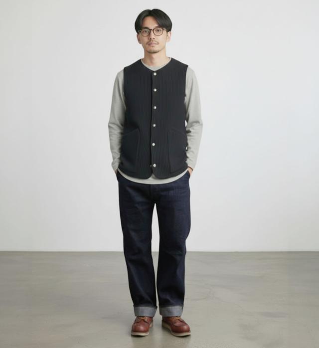 BIG JOHN M103J 001 ワンウォッシュ リラックスストレート 股上深め ボタンフライ 仕様