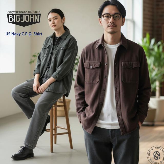 BIG JOHN ビッグジョン CPOシャツ MCP002E メンズ 日本製 ミリタリー フランネル