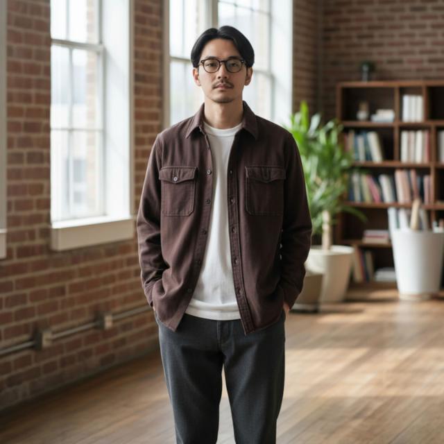 ビッグジョン CPOシャツ 無骨 ミリタリー 保温性 フランネル素材