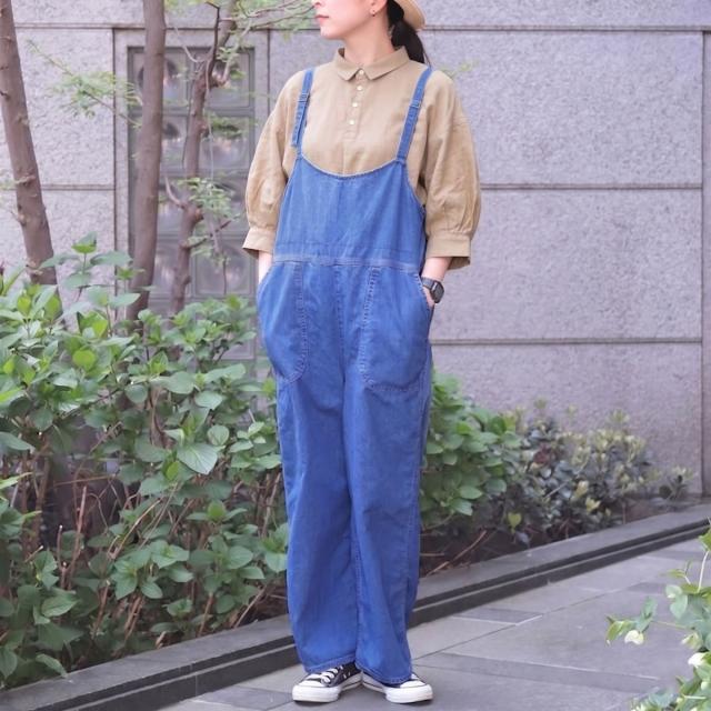 Brocante リネンブラウス 6分袖デザイン 手首がすっきり見えるレディースシャツ