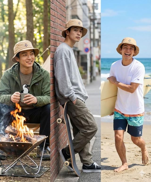 CHUMS ブービーバケットハット バックスタイル 帽子 シルエット