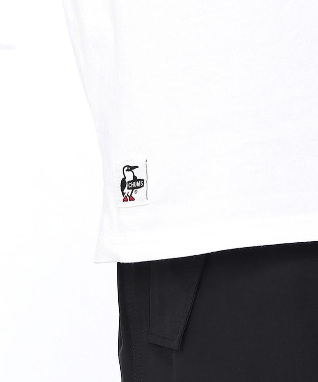 CHUMS アンチバグファストフードポケットTシャツ 生地拡大 プリント部分