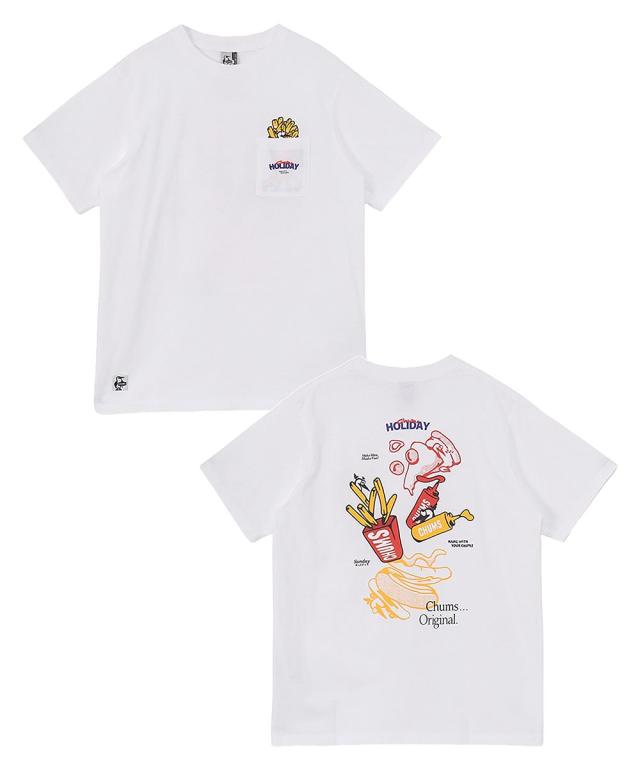 CHUMS アンチバグファストフードポケットTシャツ カラーバリエーション 前後デザイン 全体画像