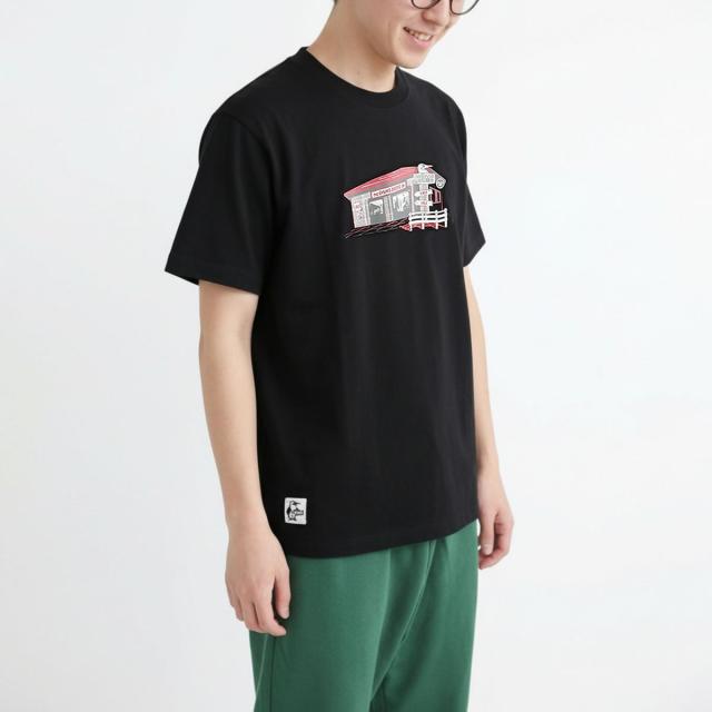 CHUMS チャムス ドライブインTシャツ Black 着用イメージ メンズ