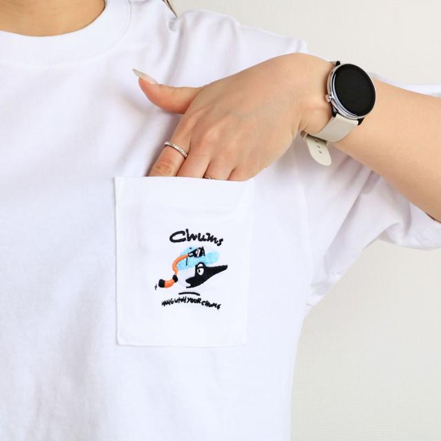 CHUMS チャムス オーバーサイズ メイドフォーファン！ポケットTシャツ 着用イメージ 