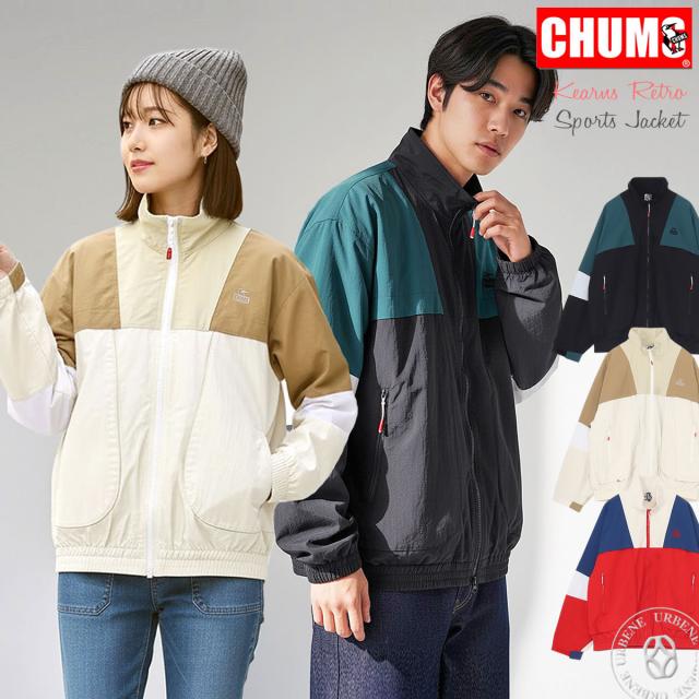 CHUMS チャムス カーンズレトロスポーツジャケット メンズ レディース オーバーサイズ 撥水 ナイロンタッサー レトロスポーツ ブルゾン CH04-1450