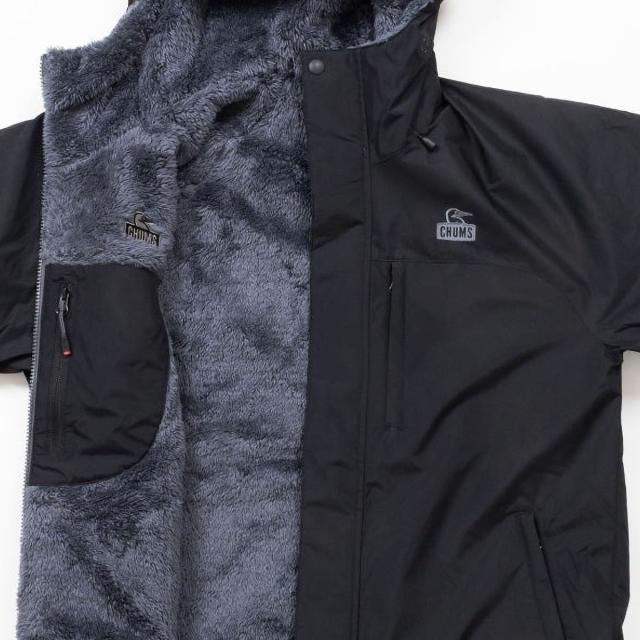 CHUMS ゴアテックス リバーシブルパーカー 内側フリース仕様 ディテール写真