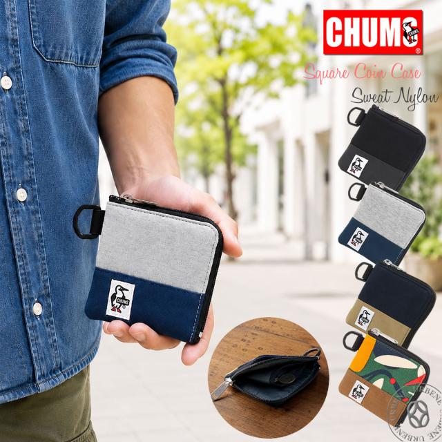 CHUMS チャムス スクエアコインケーススウェットナイロン 小銭入れ ミニ財布 CH60-3613