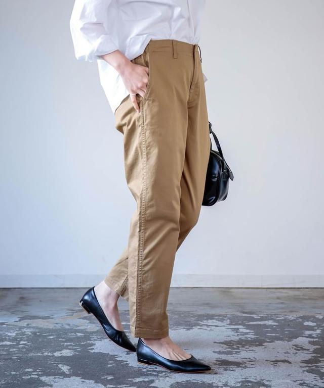 D.M.G ドミンゴ 14-373T フロントデザイン レディース テーパードパンツ