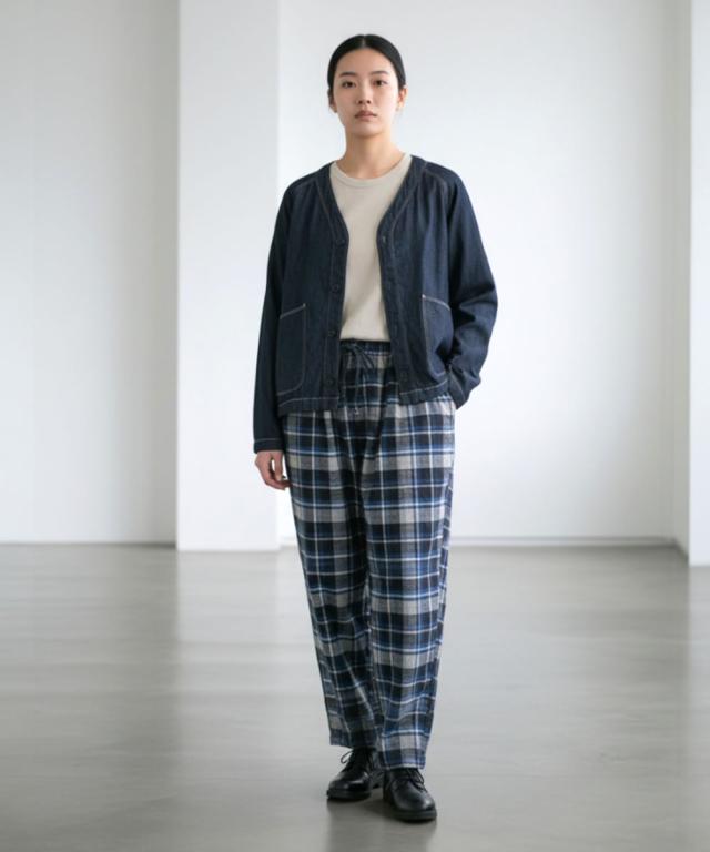 ドミンゴ デニムカーディガン 透け感なし 6oz 薄手デニム