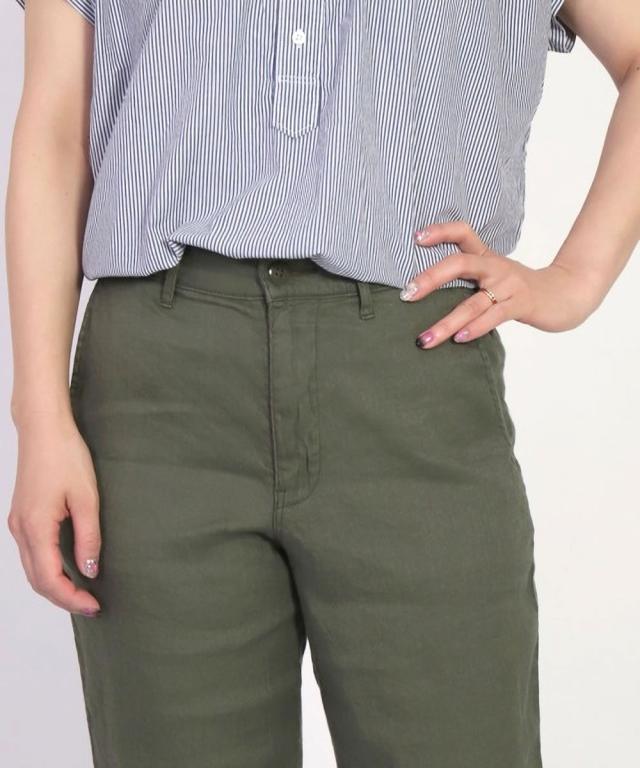 リラクシーなトラウザーパンツ】クロップドパンツ ドミンゴ リネン