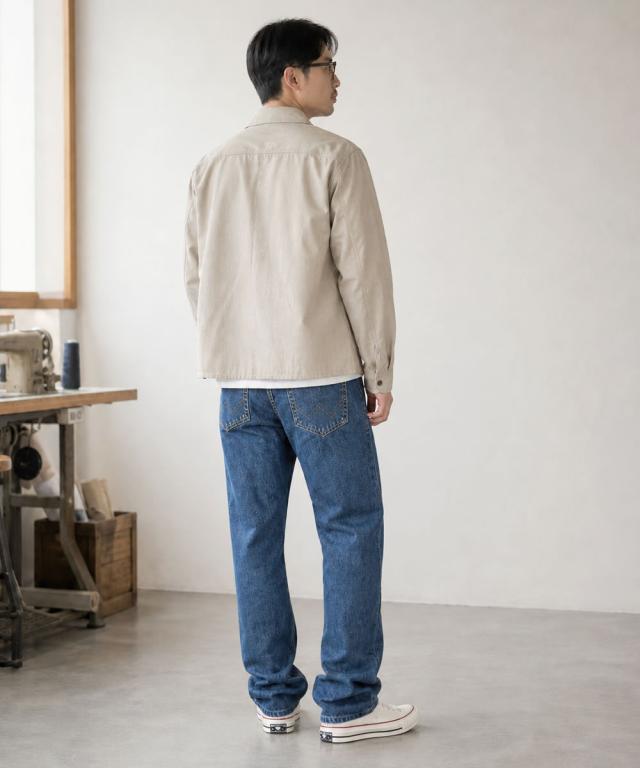 EDWIN 404 ゆったりストレートジーンズ 裾のチェーンステッチと日本製ならではの美しい仕上がり