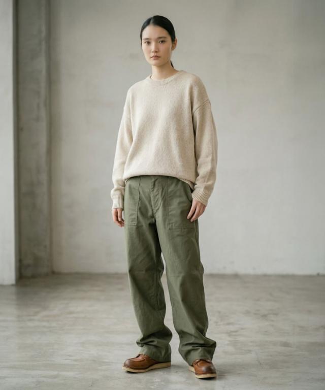 FOB FACTORY ベイカーパンツ タイプ2 F0540 バックポケット ディテール