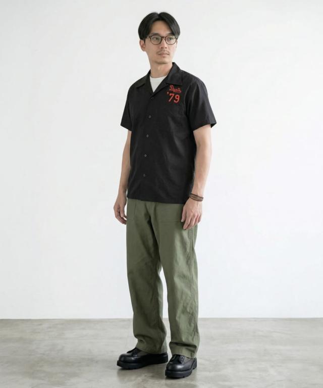 FOB FACTORY F0540 着用イメージ オリーブ Mサイズ メンズパンツ