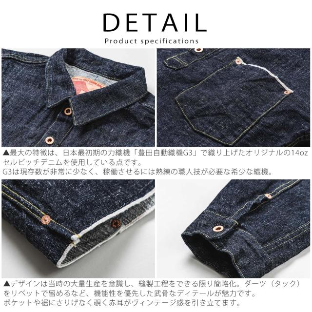 FOB FACTORY F2384 後ろ姿 着用イメージ メンズ ジャケット