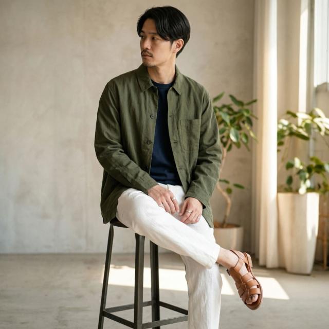 FOB FACTORY F2394 ディテール コットンナイロン ウエザー生地