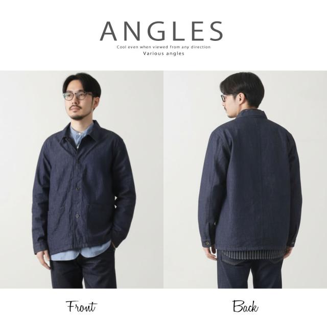 FOB FACTORY F2447 袖口 カフス仕様 ロールアップ ディテール デニムカバーオール