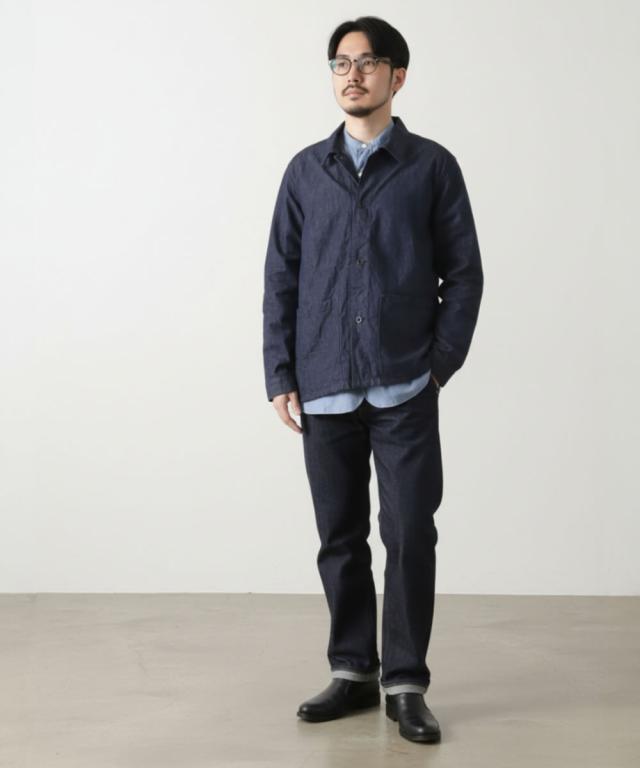 FOB FACTORY F2447 デニムカバーオール コーディネート 着用イメージ ワークスタイル