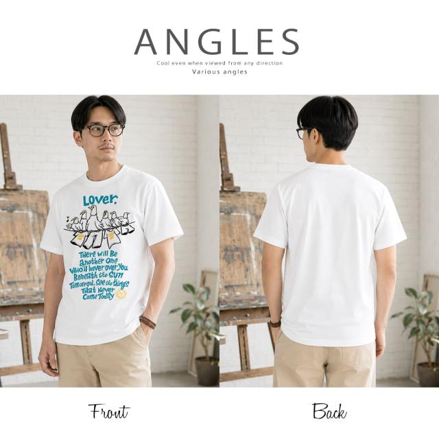 GOOD ON スリーバードショートスリーブTシャツ サイドシルエット・横向き着用イメージ