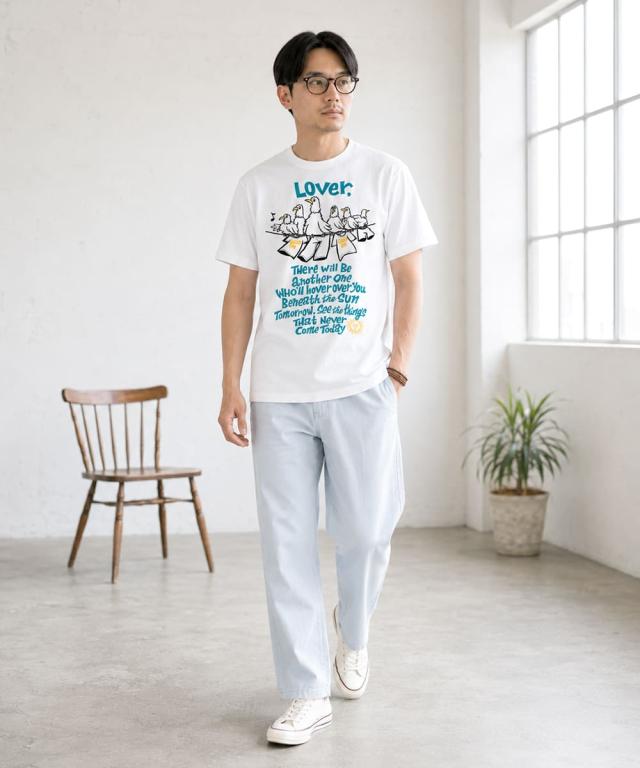 GOOD ON スリーバードショートスリーブTシャツ 着用イメージ
