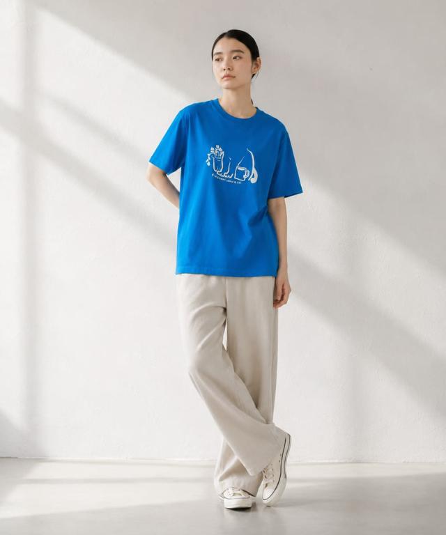 GOOD ON デいリーウィズキャットTシャツの各部詳細ディテール。
