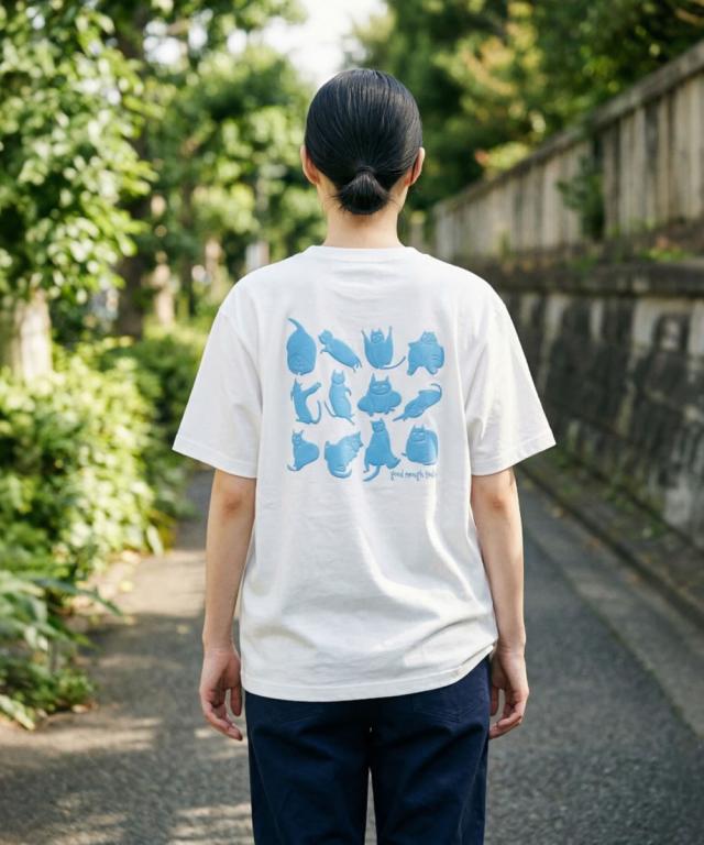 ジムマスター G774773 発泡プリント 猫Tシャツ 半袖 ユニセックス