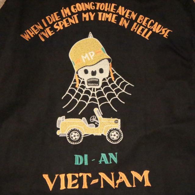 ヒューストン ベトナムジャケット 刺繍アップ ヴィンテージ風