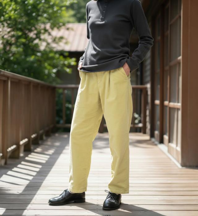 コーデュロイパンツ サイド着用