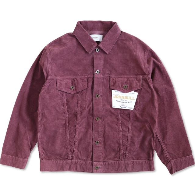 ジョンブル コーデュロイジャケット メンズ レディース ぶどう色 全体画像
