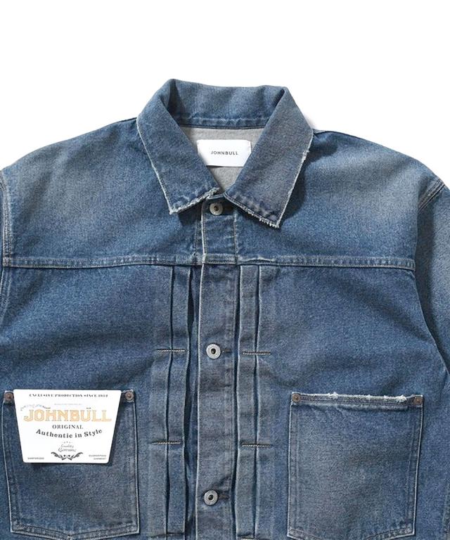 ジョンブル JM243L03 メンズデニムジャケット 前開き ディテールアップ画像