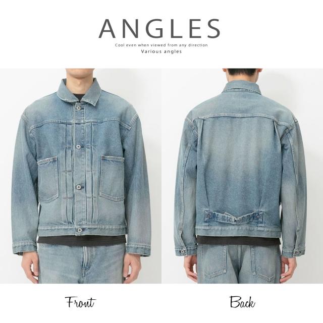 JOHNBULL デニムトラッカージャケット JM243L03 メンズ 袖口・縫製ディテール画像