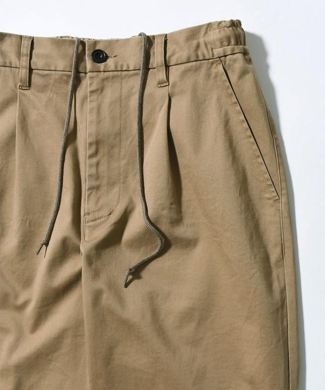 ジョンブル イージーパンツ メンズ 秋冬向け微起毛モールスキン素材のディテール