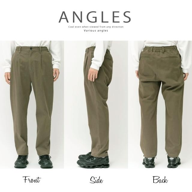 ジョンブル メンズ ライトモールスキン ワンタックパンツ バックスタイル画像