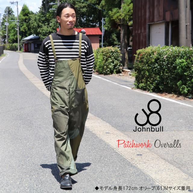 Johnbull　サロペット オーバーオール サスペンダーワークパンツ Johnbull パッチワークサロペット リベアバイジョンブル rebear