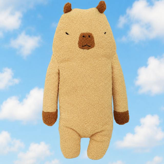 フモフモさん かぷー ぬいぐるみ 正面 やわらかな丸みがかわいい癒し系キャラクター Mサイズ