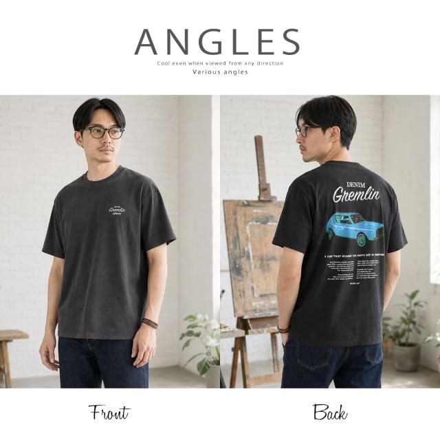 リーバイス グラフィックボックスTシャツ ブラック着用時のサイドシルエット