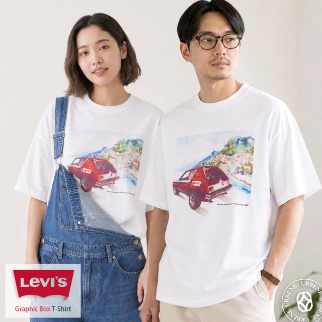 Levi's リーバイス グラフィックボックスTシャツ 004h00020 ホワイト 正面