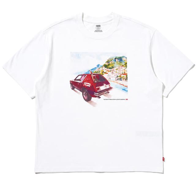 Levi's リーバイス グラフィックボックスTシャツ クルーネック 首元リブ部分のディテール