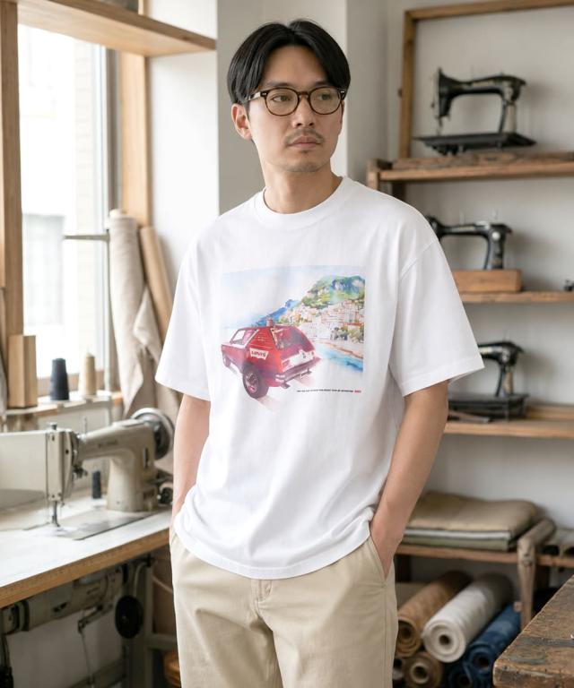 Levi's リーバイス グラフィックボックスTシャツ フロントグラフィックプリント拡大