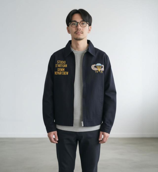 刺繍ディテール ブタ兵士 リペアモチーフ ユーモアデザイン