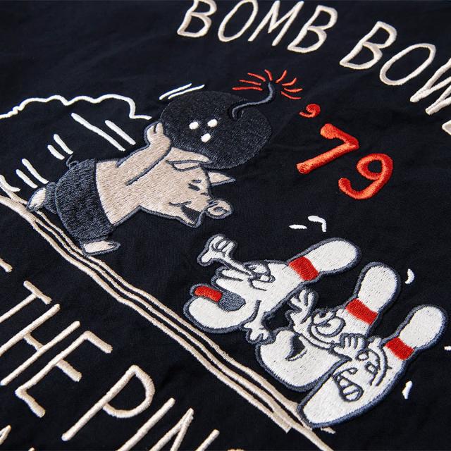 STUDIO D'ARTISAN 刺繍ボーリングシャツ 5743 袖と生地感のディテール