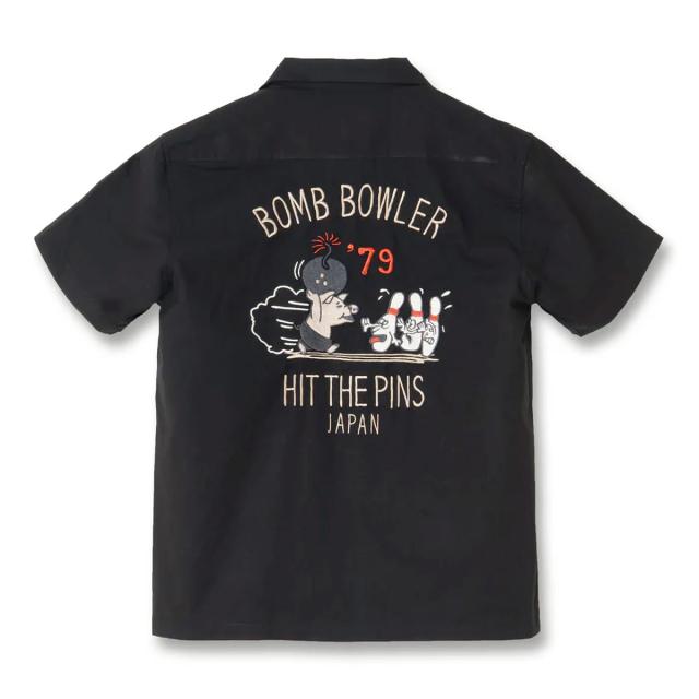 ステュディオ・ダルチザン 刺繍ボーリングシャツ 5743 ブラック カラーイメージ