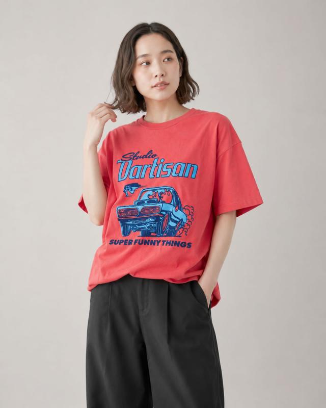 ステュディオ・ダルチザン プリントTシャツ メンズ アメカジコーディネート例2