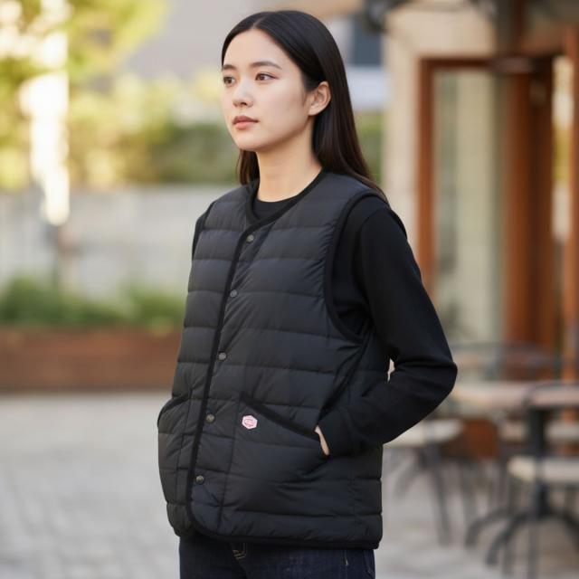 ヴァンソンエミレイユ ダウンベスト VM252SD26040 レディース 158cm 36サイズ コーディネート