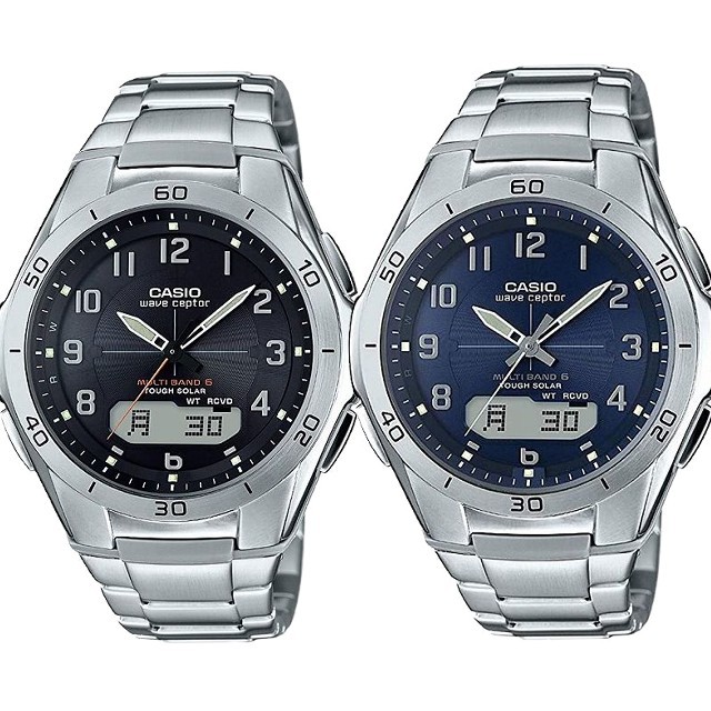 セール高品質CASIO ウェーブセプター 電波　WVA-M640D-1A2JF 腕時計(アナログ)