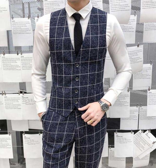 今だけ限定価格 メンズ春秋冬スーツ3点セット チェック柄 メンズフォーマルスーツ 紳士服 ビジネススーツ 3点セット 結婚式 二次会 就職活動 二点送料無 最新コレックション Www Endocenter Com Ua