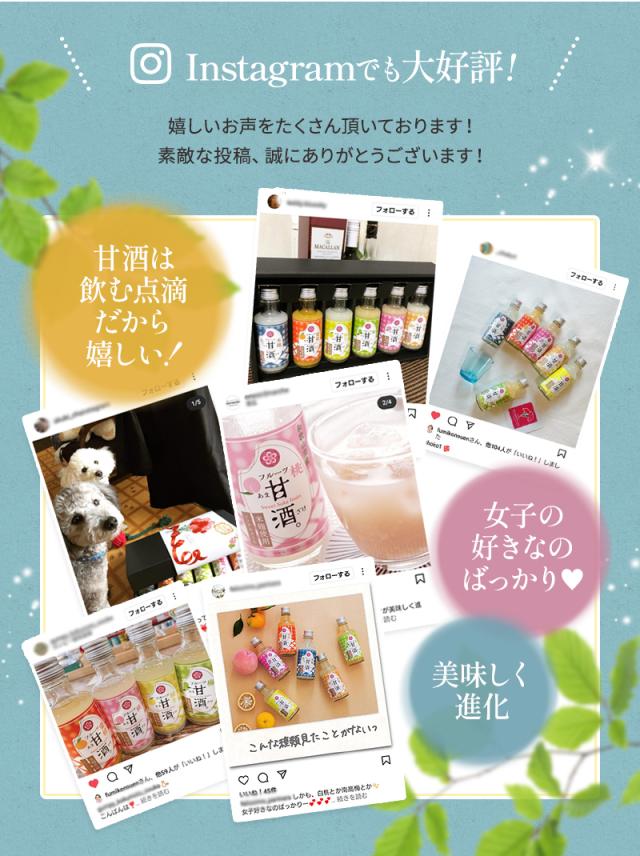 見た目もきれいな6種類のフルーツ甘酒