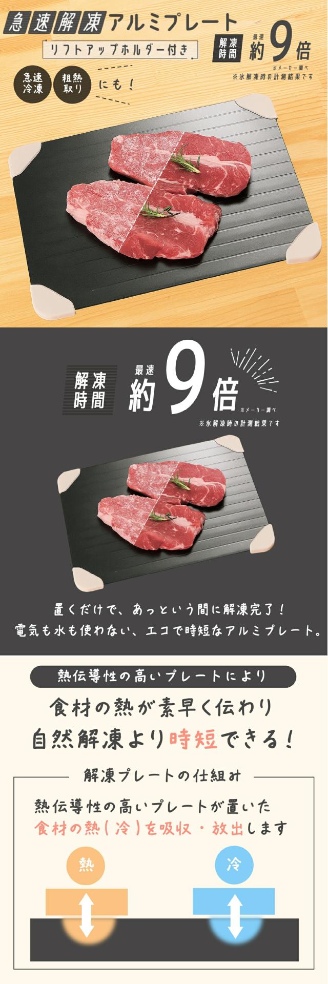 カクセー  急速解凍アルミプレート リフトアップホルダー付き lp01