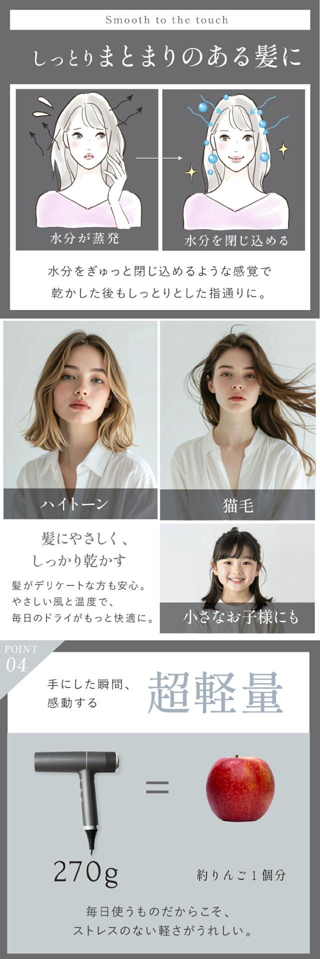 uevライトヘアードライヤー lp04
